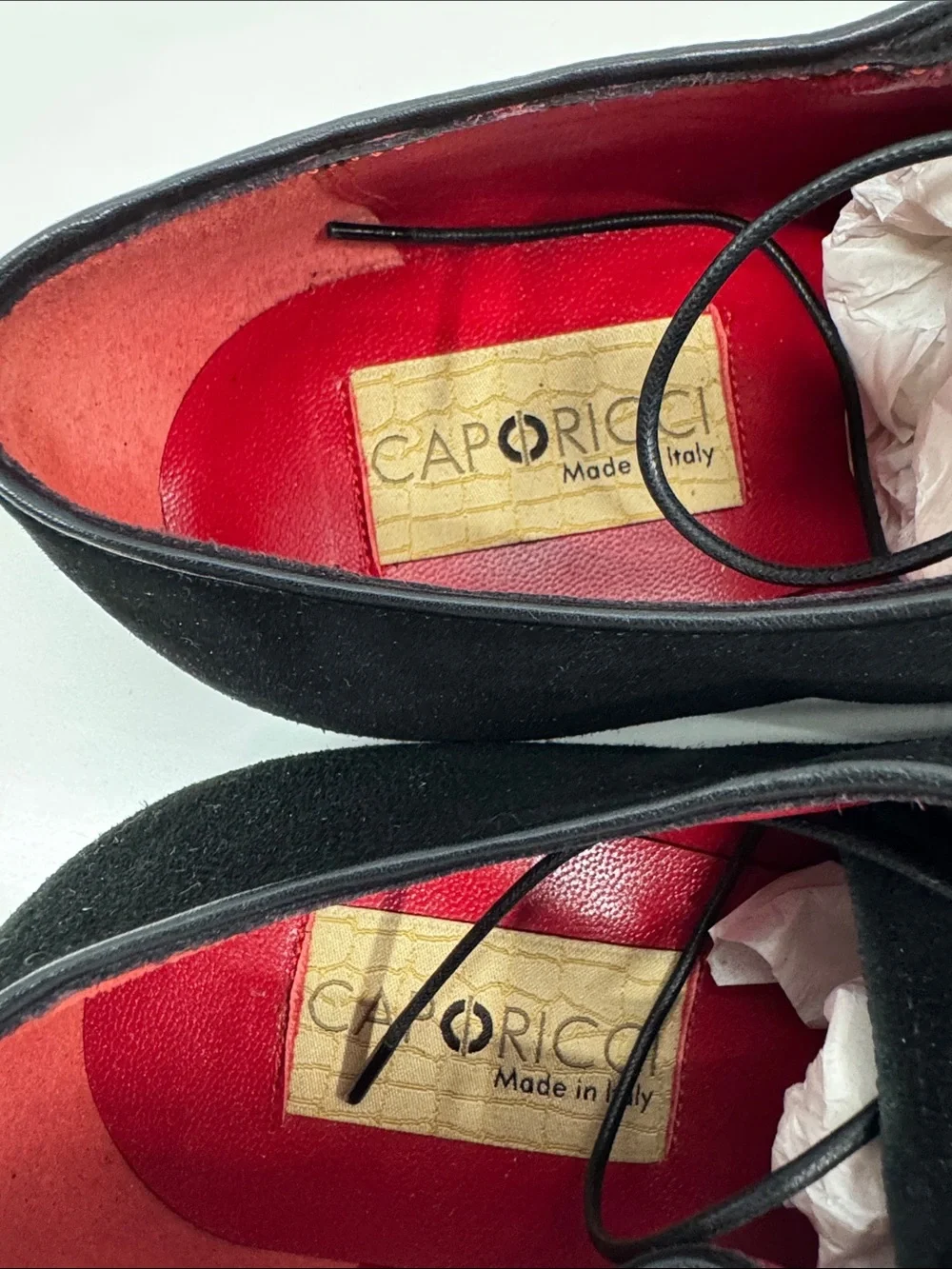Caporicci Black calfskin Suede Derby Shoes 9.5 (so soft, like butter)